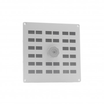 Schuifrooster met gaas 200 x 200 mm wit aluminium