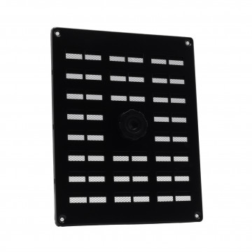 Schuifrooster met gaas 250 x 200 mm zwart aluminium