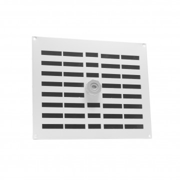 Schuifrooster met gaas 300 x 250 mm wit aluminium