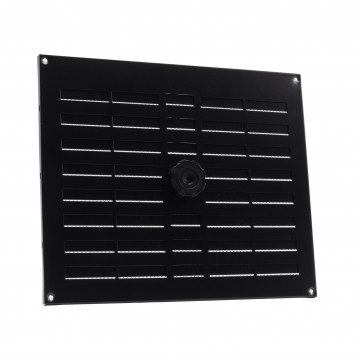 Schuifrooster met gaas 300 x 250 mm zwart aluminium