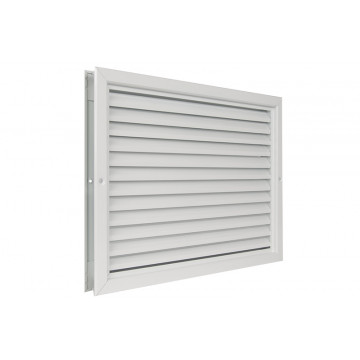 Deurrooster 445 x 345 mm wit aluminium