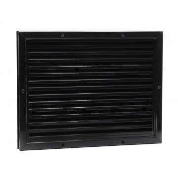 Deurrooster 445 x 345 mm zwart aluminium