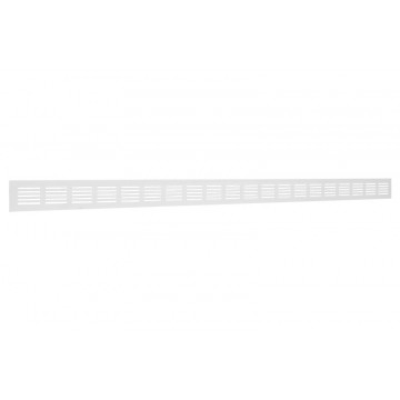 Plintrooster 1000 x 60 mm wit aluminium