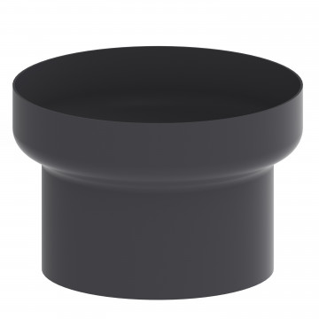 Verloopstuk Ø125-110 mm zwart