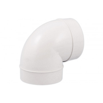 Bocht Ø125 mm 90° kunststof