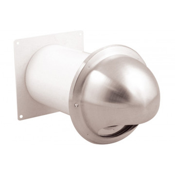 Bolrooster met muurdoorvoer Ø100 mm RVS-304