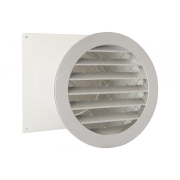 Schoepenrooster met muurdoorvoer Ø150 mm aluminium