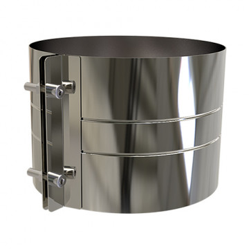 Brede klemband Ø80 mm Brede klemband voor rookkanaal dubbelwandig RVS-304