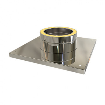 Consoleplaat Ø80 mm voor rookkanaal dubbelwandig RVS-304