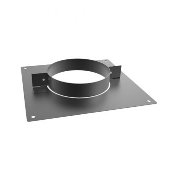 Verdiepingsondersteuning Ø150 mm voor rookkanaal dubbelwandig RVS-304 zwart gecoat