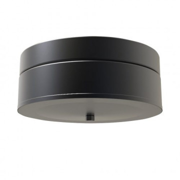 Dop t-stuk Ã˜175 mm met drain voor rookkanaal dubbelwandig RVS-304 zwart gecoat