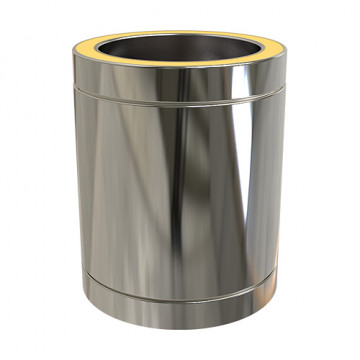 Kachelpijp Ø175 mm 250 mm voor rookkanaal dubbelwandig RVS-304