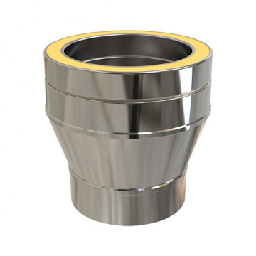 Onderaansluitstuk Ø200 mm voor rookkanaal dubbelwandig RVS-304