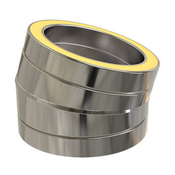 Bocht Ø250 mm 15° voor rookkanaal dubbelwandig RVS-304