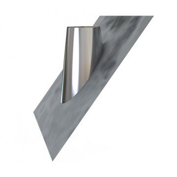 Dakplaat Ø250 mm lood 45-60° voor rookkanaal dubbelwandig RVS-304