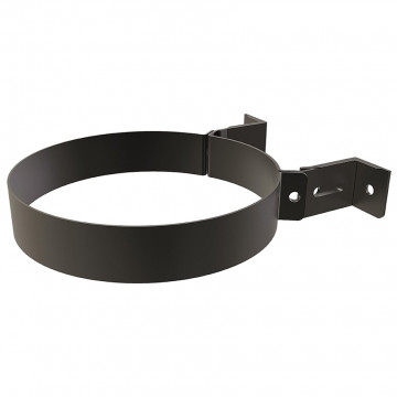 Muurbeugel Ø250 mm 50-80 mm voor rookkanaal dubbelwandig RVS-304 zwart gecoat
