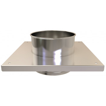 Consoleplaat Ø125 mm voor rookkanaal enkelwandig RVS-316