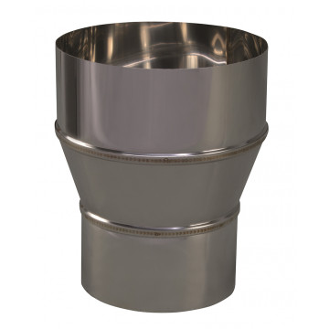 Verloopstuk enkelwandig 109 mm uitw. - 140 mm voor rookkanaal RVS-304