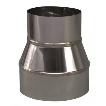 Verloopstuk enkelwandig 149 mm uitw. - 100 mm voor rookkanaal RVS-304