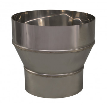 Verloopstuk enkelwandig 149 mm uitw. - 200 mm voor rookkanaal RVS-304