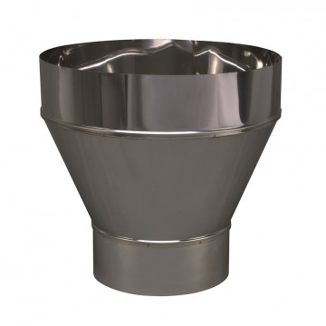 Verloopstuk enkelwandig 149 mm uitw. - 250 mm voor rookkanaal RVS-304