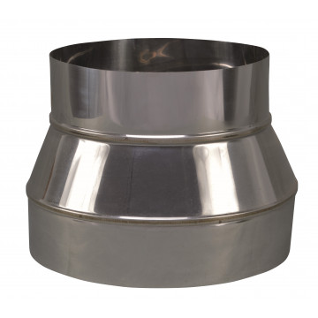 Verloopstuk enkelwandig 249 mm uitw. - 150 mm voor rookkanaal RVS-304
