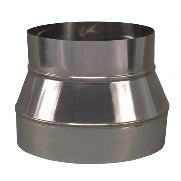 Verloopstuk enkelwandig 249 mm uitw. - 200 mm voor rookkanaal RVS-304