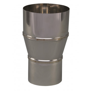 Verloopstuk enkelwandig 79 mm uitw. - 100 mm voor rookkanaal RVS-304