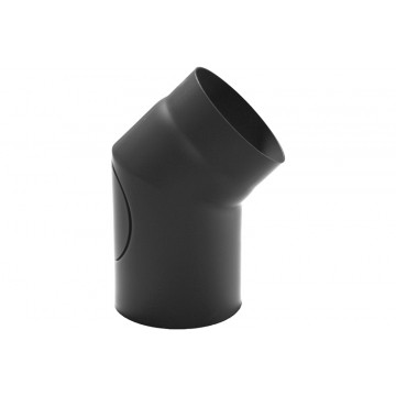 Bocht Ø180 mm 30° voor rookkanaal enkelwandig staal zwart