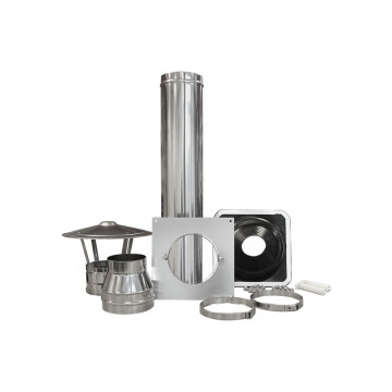 Dakdoorvoerset DW Ø150 mm 0-15° RVS-304