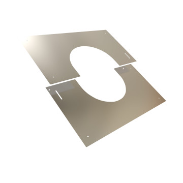 Centreerplaat Ø80 mm Centreerplaat 0-30° RVS voor rookkanaal dubbelwandig RVS-304