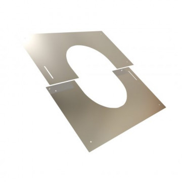 Centreerplaat Ø80 mm Centreerplaat 30-45° RVS voor rookkanaal dubbelwandig RVS-304