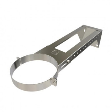 Muurbeugel Ø80 mm 80-440 mm voor rookkanaal dubbelwandig RVS-304