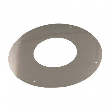 Rozet Ø80 mm 1 delig RVS voor rookkanaal dubbelwandig RVS-304