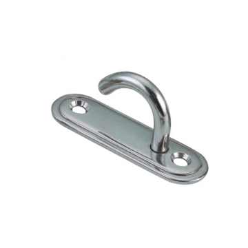 Hakenplatte oval 8 mm 81 x 26 mm Edelstahl-316 (A4)