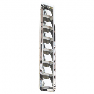 Lüftungsblech 527 x 76 mm 10 Schlitze Edelstahl-316 (A4)