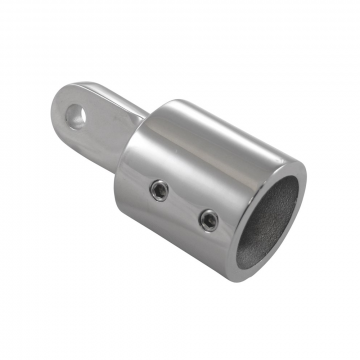Rohrendkappe mit 2 Schrauben für Rohr 25 mm Edelstahl-316 (A4)