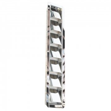 Lüftungsblech 327 x 76 mm 6 Schlitze Edelstahl-316 (A4)