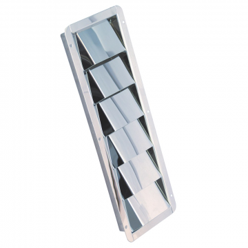 Lüftungsblech 327 x 113 mm 6 Schlitze Edelstahl-316 (A4)
