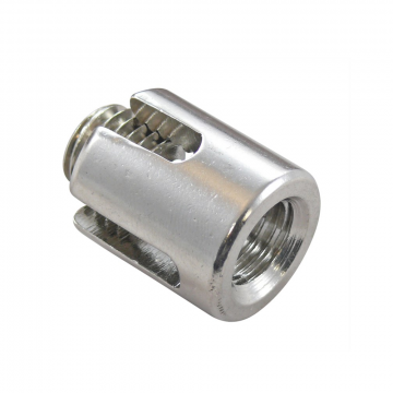 Kreuzklemme mit Durchgangsgewinde 3 mm M10 Edelstahl-316 (A4)