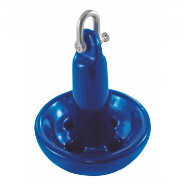 Pilzanker mit Schäkel blau beschichtet 12kg Stahl/PVC