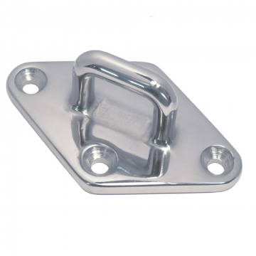 Decksplatte Raute 90 x 55 mm Bügel 7,5 mm Edelstahl-316 (A4)