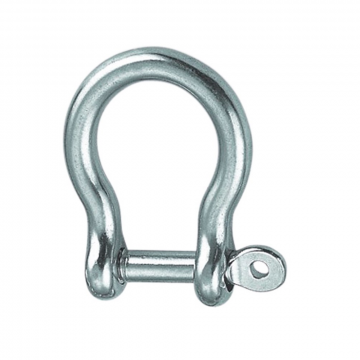 Rundschäkel geschweift mit unverl. Bolzen 6 mm Edelstahl-316 (A4)