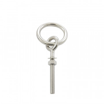 Augbolzen mit metr. Gewinde und Ring M8 x 130 mm Ring 8 x 45 mm Edelstahl-316 (A4)