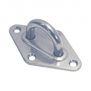 Mastplatte Raute 80 x 50 mm Bügel 8 x 19 mm Edelstahl-304 (A2)