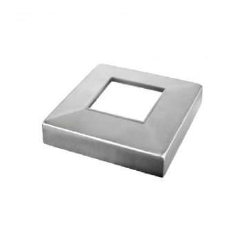 Deckel für Schweißflansch 108 x 108 mm Edelstahl matt geschliffen Modell 4511