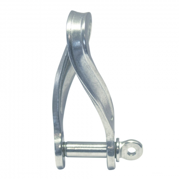 Flachschäkel 90° gedreht 5 mm Edelstahl-316 (A4)