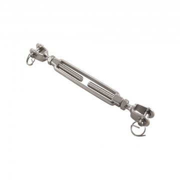 Wantenspanner offen Gabel-Gabel M6 Bolzen 6 mm Edelstahl-316 (A4)