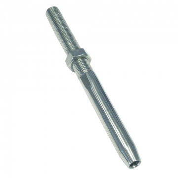 Terminal mit Rechtsgewinde 3 mm/M6 inkl. Mutter Edelstahl-316 (A4)