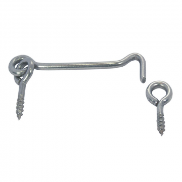 Sturmhaken mit Ösenschrauben 3,9 x 80 mm Edelstahl-316 (A4)